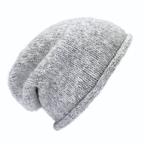 Gray Essential Knit Alpaca Beanie Hat