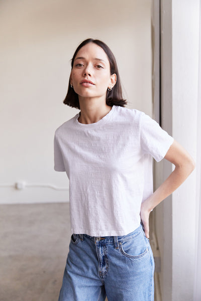 Crop Tee / Salt