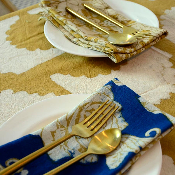 Indigo Gold Napkins - Organic Cotton