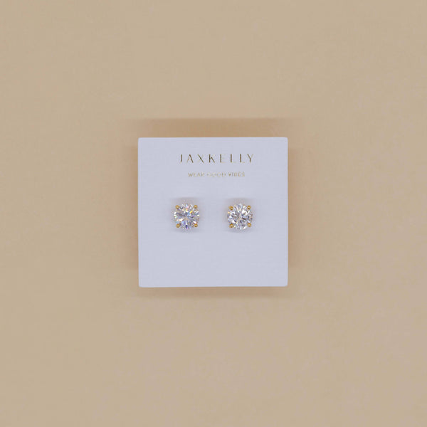 JaxKelly Round CZ Earrings