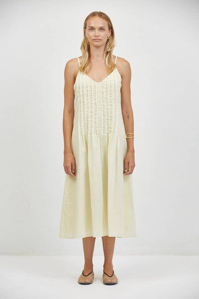 a.ren Pin Tuck Midi Dress