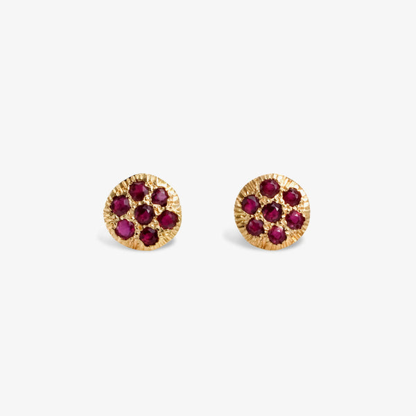 Ruby Disc Studs
