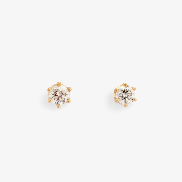 3mm White Diamond Studs