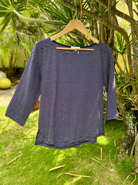 3/4 Sleeve Open Neck Tee