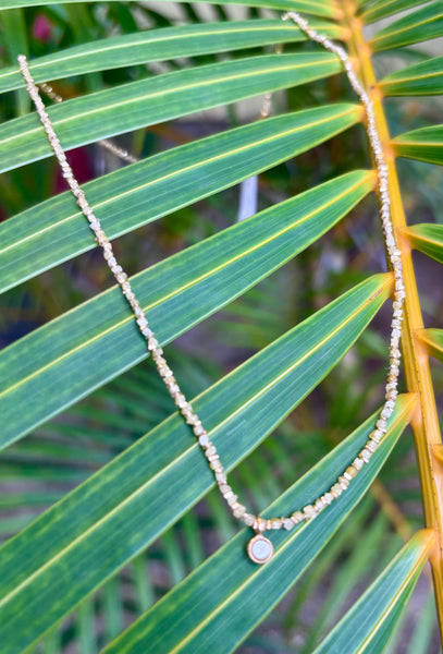 Yellow Raw Diamond Necklace