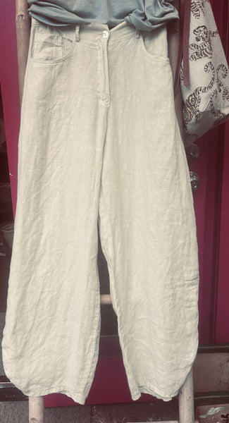 MILIO MILANO Linen Barrel Pants