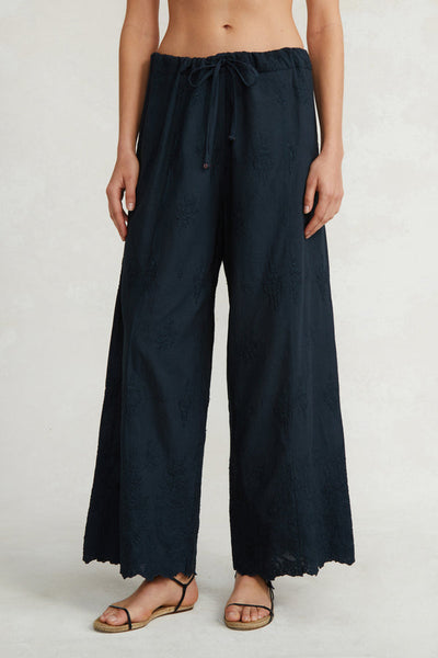 Grace Embroidered Pant / Total Eclipse