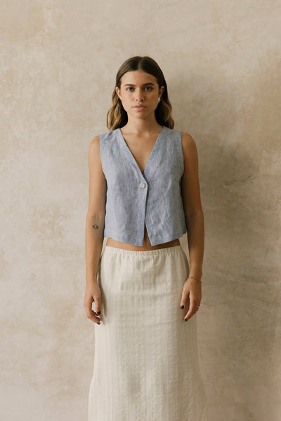 Pau Román Llanura Linen Top