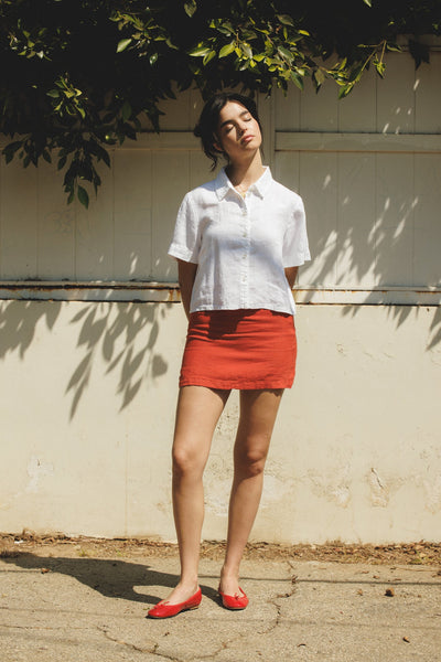 Ines Linen Mini Skirt
