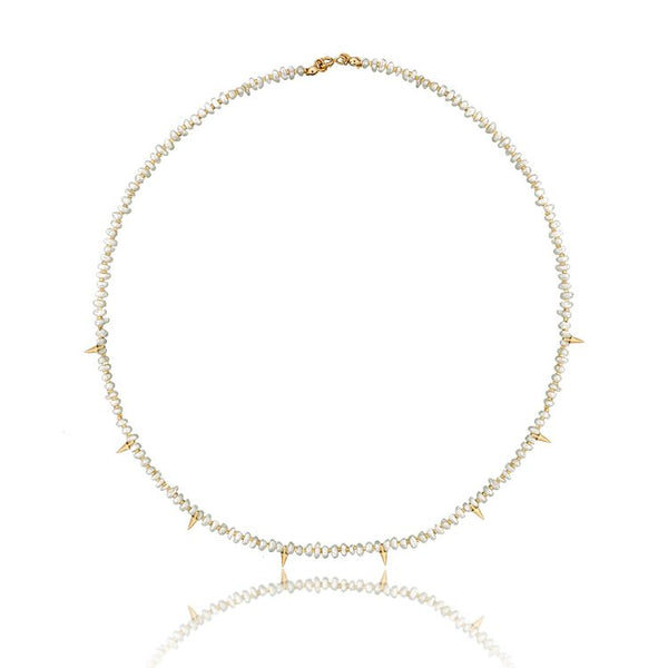 Petite Pearls Spike Necklace