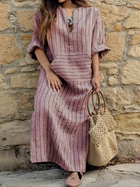 Red Stripe Maxi Dress