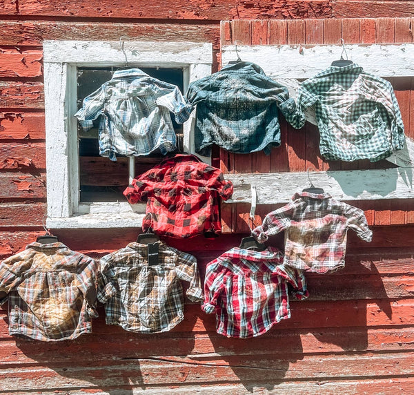 Disohrted Vintage Kid's Flannels