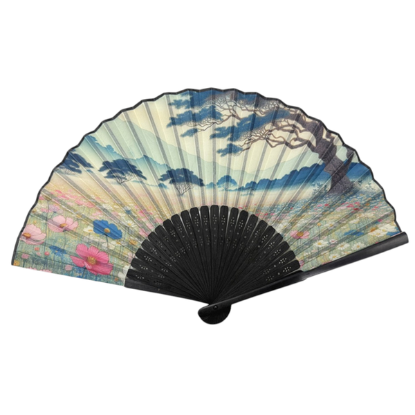 Cosmos Design Paper Folding Fan