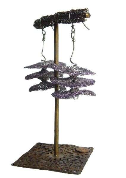 Stacked Triple Mesh Circle Earrings