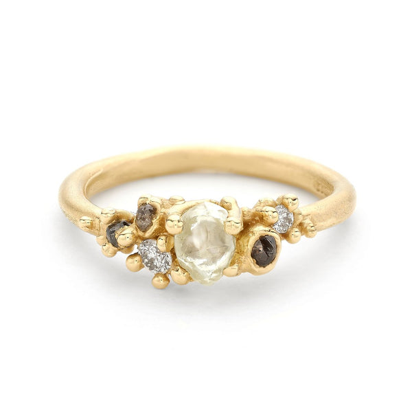 Raw Diamond Cluster Ring