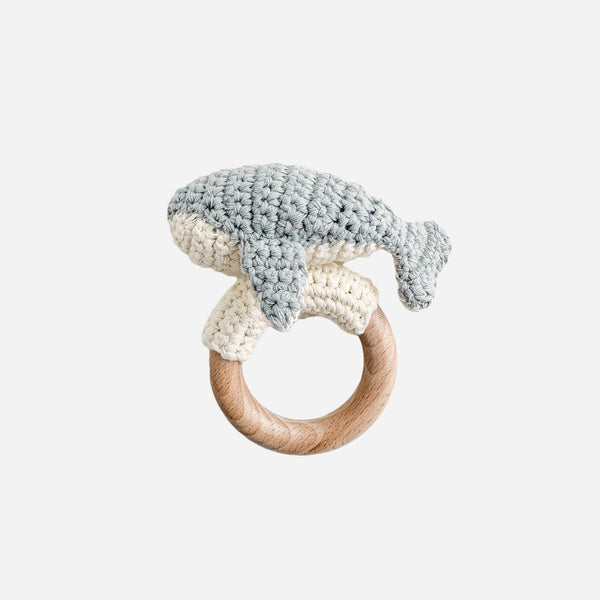 Cotton Crochet Whale Rattle